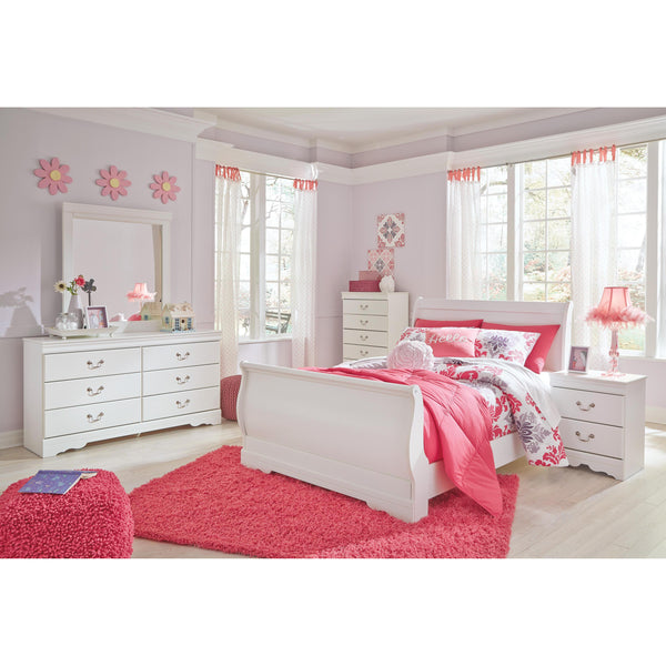 Signature Design by Ashley Anarasia B129B13 6 pc Full Sleigh Bedroom Set IMAGE 1