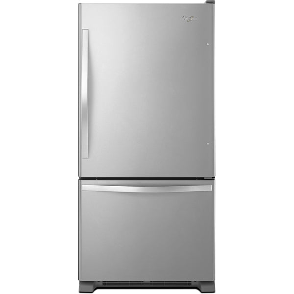 Whirlpool 33-inch, 22 cu. ft. Bottom Freezer Refrigerator with Icemaker WRB322DMBM IMAGE 1