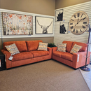 Spice Fabric Sofa & Loveseat (Pillows Included)