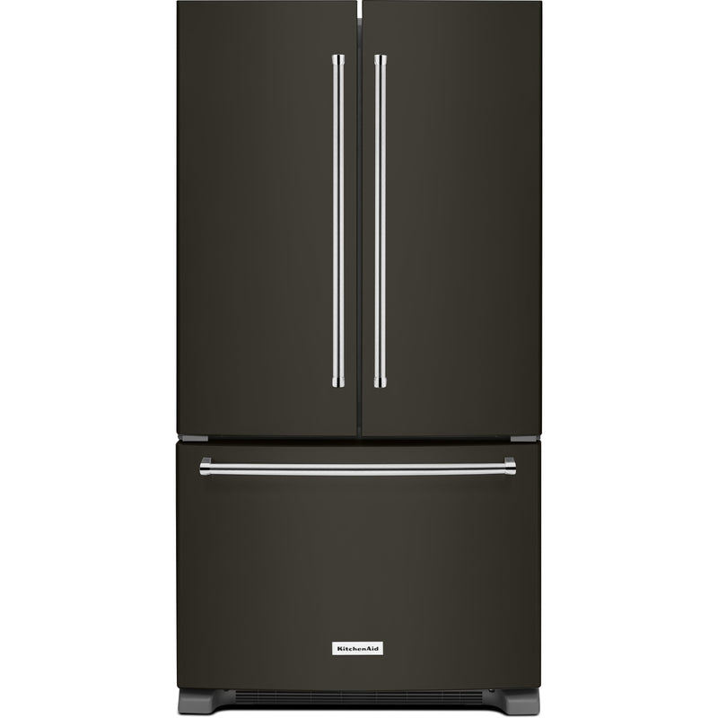 KitchenAid 36-inch, 22 cu.ft. Counter-Depth French 3-Door Refrigerator with Interior Water Dispenser KRFC302EBS IMAGE 1