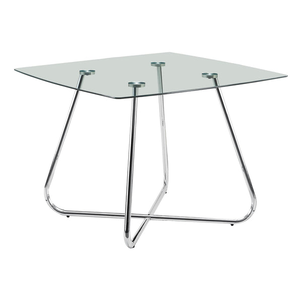 Monarch Square Dining Table with Glass Top and Trestle Base I 1070 IMAGE 1