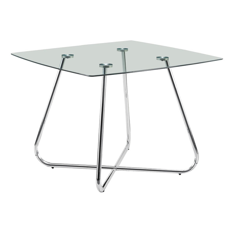 Monarch Square Dining Table with Glass Top and Trestle Base I 1070 IMAGE 1