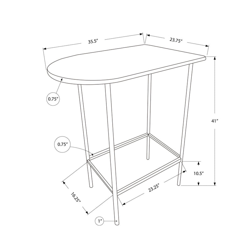 Monarch Pub Height Dining Table with Faux Marble Top and Trestle Base I 2325 IMAGE 5