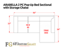 Primo International Arabella Sofabed - Opulence Dark Grey