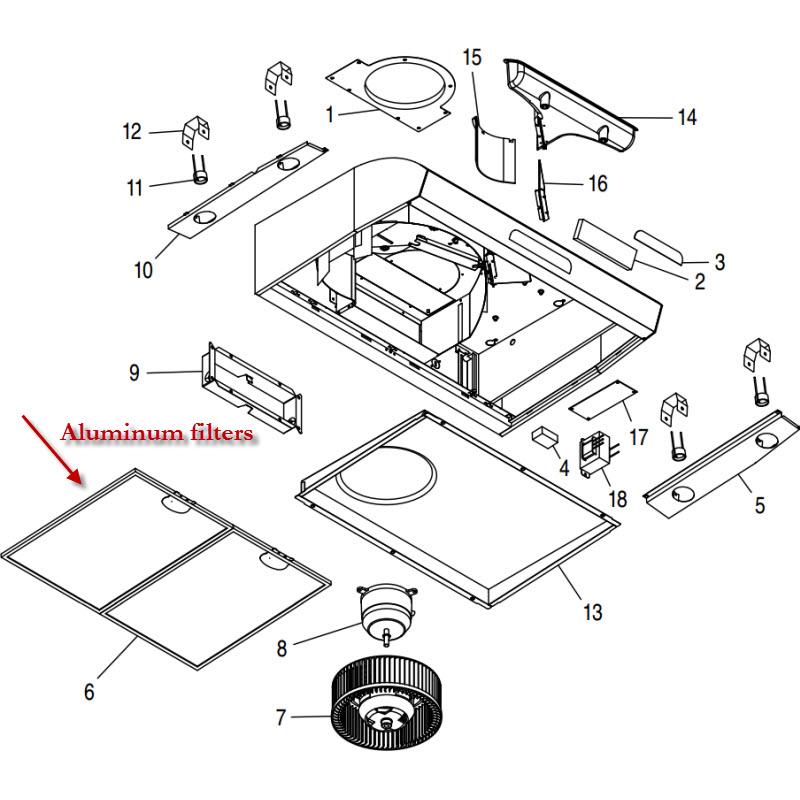 Broan Ventilation Accessories Filters S97018206 IMAGE 1