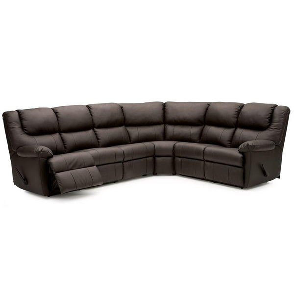 Palliser Tundra Reclining Leather 4 pc Sectional 41043-55/41043-10/41043-09/41043-54-TULSAII-DARKBROWN IMAGE 1