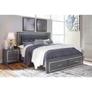  Signature Design by Ashley Lodanna B214B32 7 pc King Panel Storage Bedroom Set IMAGE 2