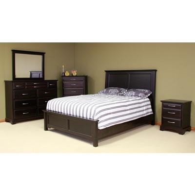 Mako Wood Furniture Symphony Full Panel Bed 2900-D/F-HB/FB/R/SLT DBL/FULL IMAGE 2