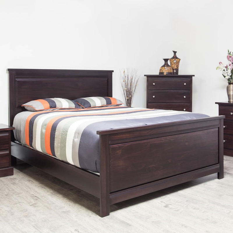 Mako Wood Furniture Decora Full Panel Bed 600-D/F-CH-HB/FB/R/SLT IMAGE 2