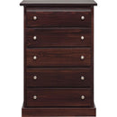  Mako Wood Furniture Decora 5-Drawer Chest 600-30 IMAGE 1