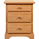 Mako Wood Furniture Polo 3-Drawer Nightstand 800-65 IMAGE 1