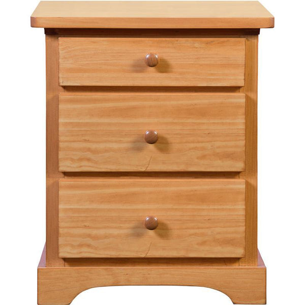 Mako Wood Furniture Polo 3-Drawer Nightstand 800-65 IMAGE 1