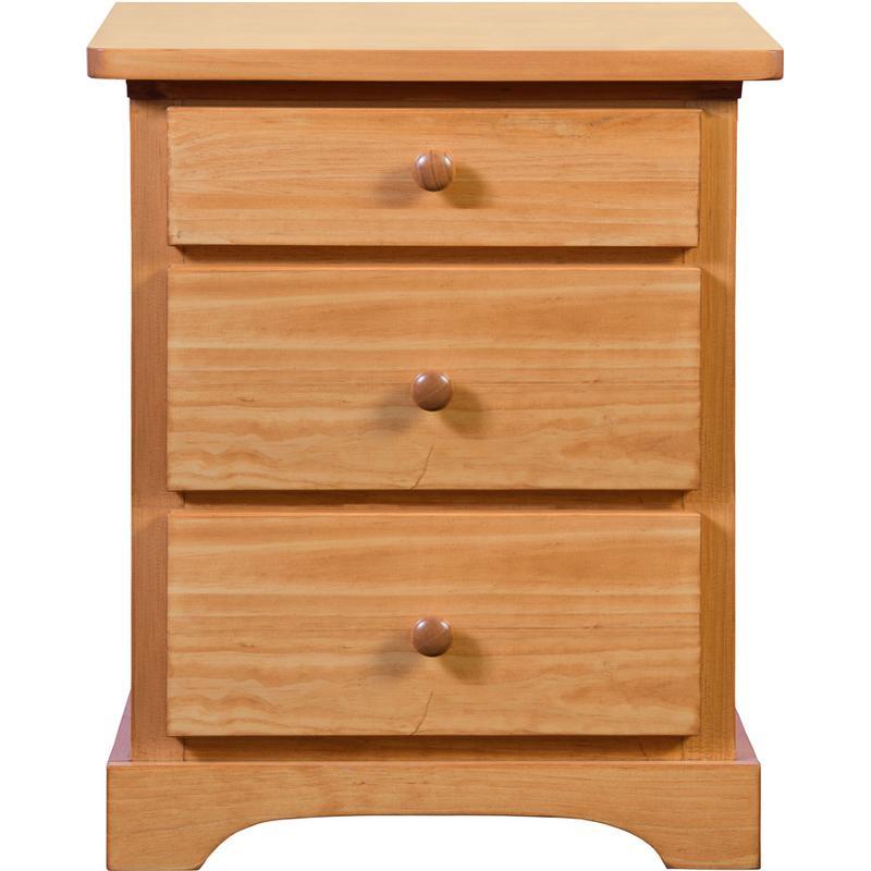 Mako Wood Furniture Polo 3-Drawer Nightstand 800-65 IMAGE 1