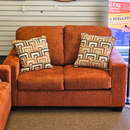 Spice Fabric Sofa & Loveseat (Pillows Included)