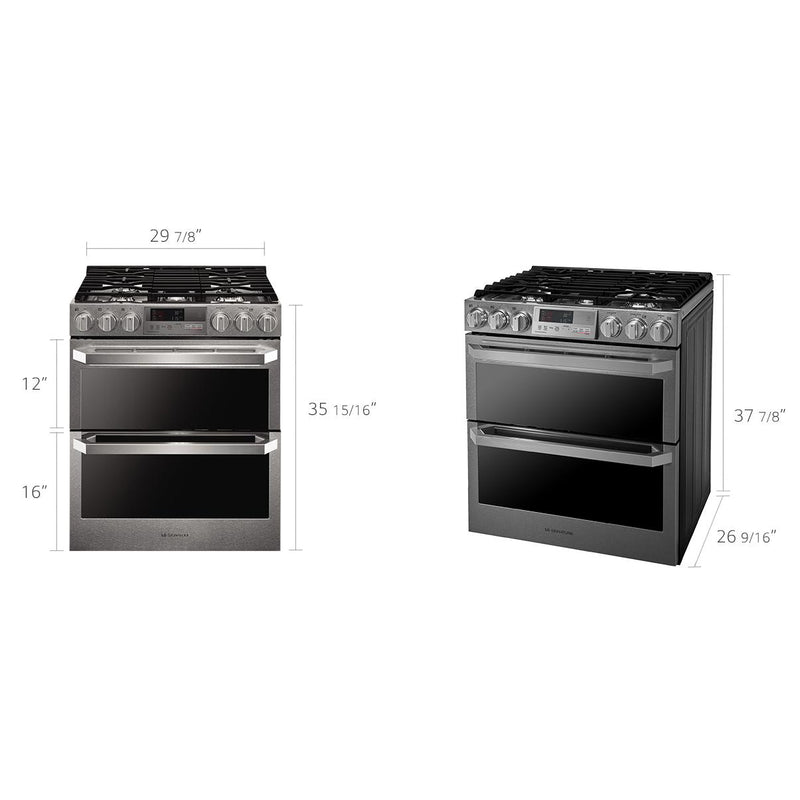 LG SIGNATURE 30-inch Slide-In Gas Range with ProBake Convection® LUTG4519SN IMAGE 2