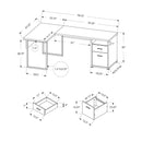 Monarch Office Desks L-Shaped Desks I 7255 IMAGE 5