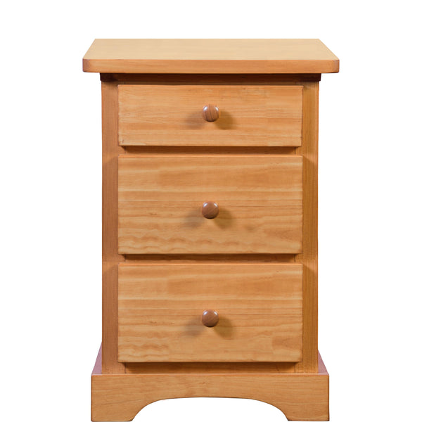 Mako Wood Furniture Polo 3-Drawer Nightstand 800-65-MINI IMAGE 1