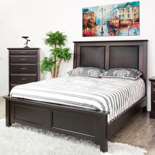 Mako Wood Furniture Symphony Queen Upholstered Panel Bed 2900-UP-Q / HB/FB/R/SLT-QUEEN IMAGE 1