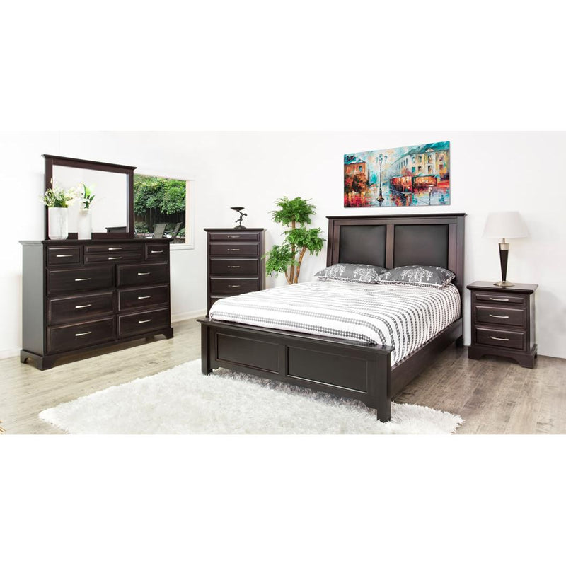 Mako Wood Furniture Symphony Full Upholstered Panel Bed 2900-UP-D/F / HB/FB/R/SLT-DBL/FULL IMAGE 2