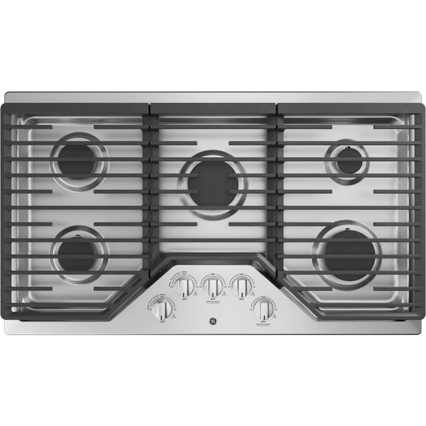 GE 36-inch Built-In Gas Cooktop JGP5036SLSS IMAGE 1