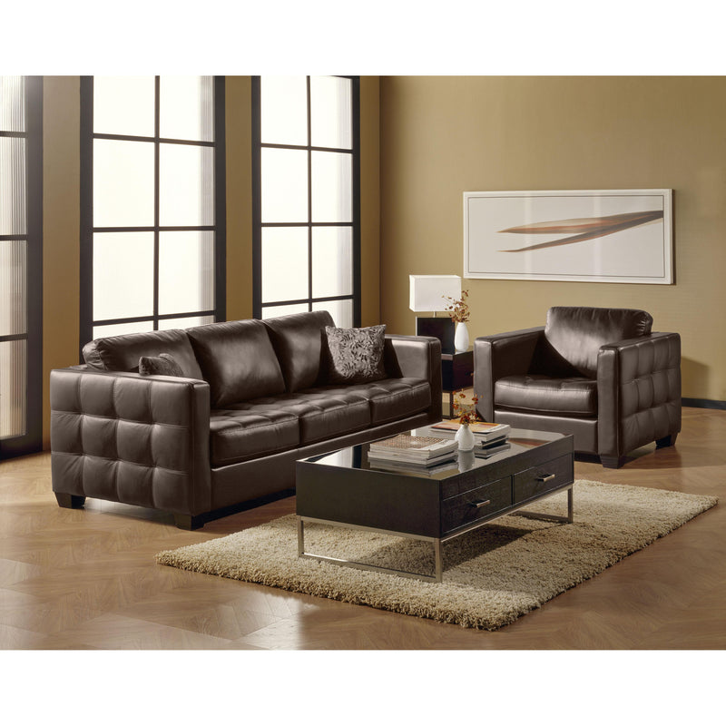 Palliser Barrett Stationary Bonded Leather Sofa 77558-01-CHAMPION-TOFFEE IMAGE 2