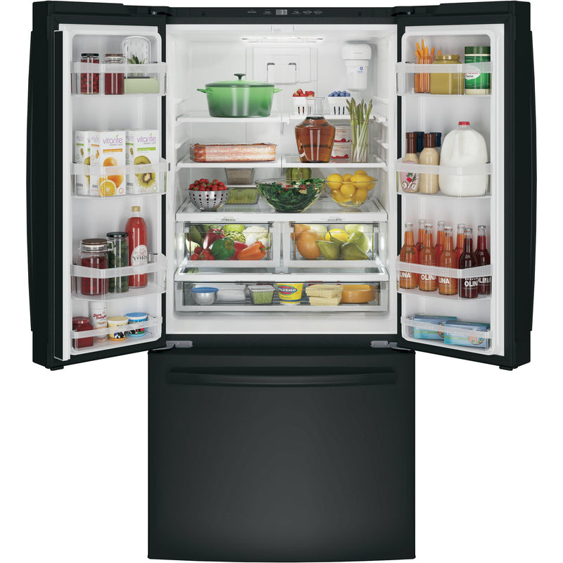 GE 33-inch, 18.6 cu. ft. Counter-Depth French-Door Refrigerator GWE19JGLBB IMAGE 3