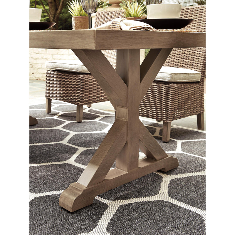 Signature Design by Ashley Beachcroft P791-625 Rectangular Dining Table with Umbrella Option IMAGE 4