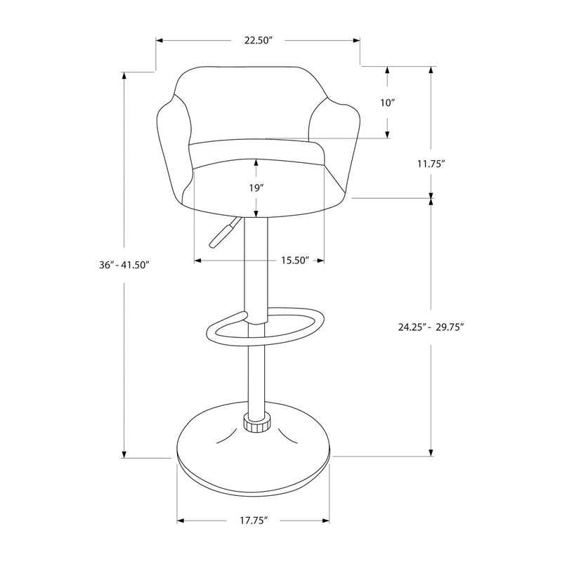 Monarch Adjustable Height Stool I 2381 IMAGE 5