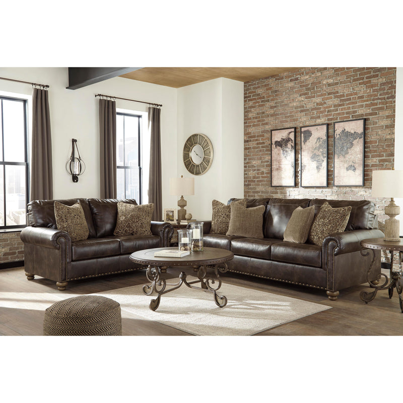 Signature Design by Ashley Nicorvo Stationary Leather Look Sofa 8050538 IMAGE 9