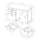 Monarch Computer Desk - Brown/Black I 7408 IMAGE 5