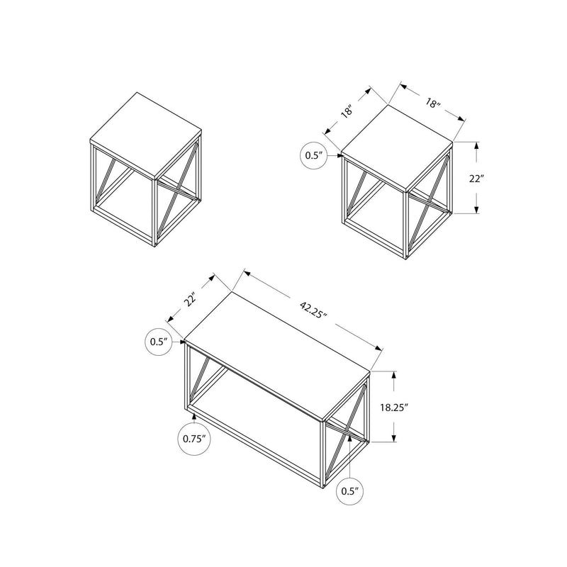 Monarch Occasional Table Set I 7950P IMAGE 5