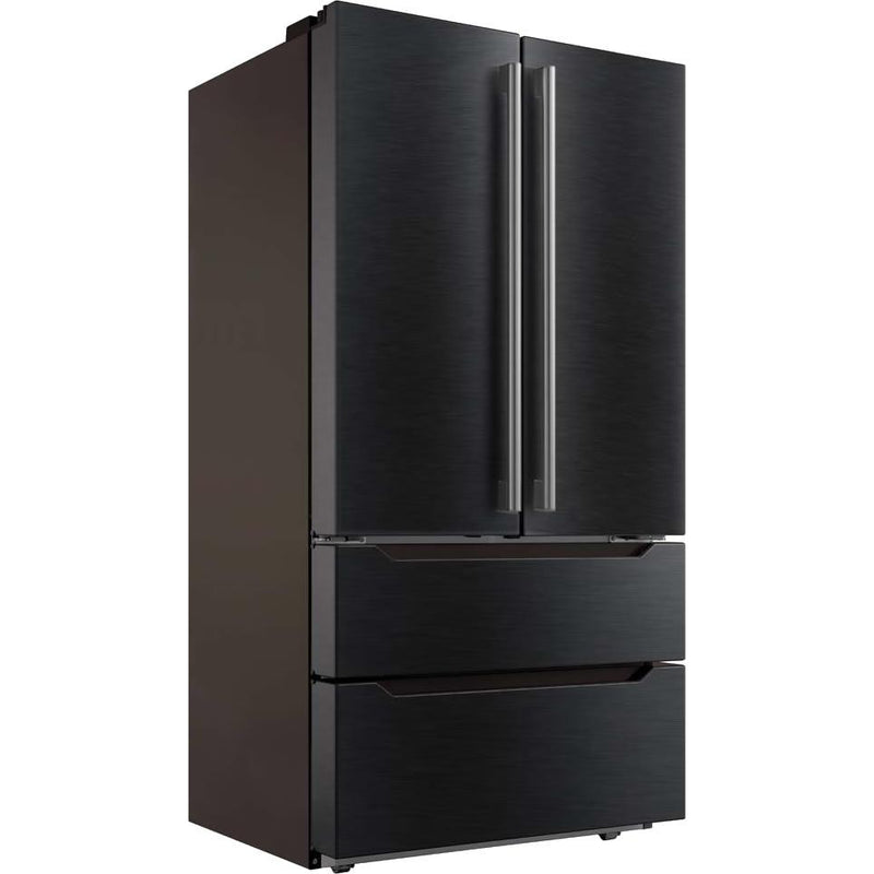 Midea 36-inch, 22.5 cu.ft. Counter-Depth 4-Door Refrigerator with Automatic Defrost MRQ23B4ABS IMAGE 2