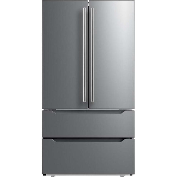 Midea 36-inch, 22.5 cu.ft. Counter-Depth 4-Door Refrigerator with Automatic Defrost MRQ23B4AST IMAGE 1