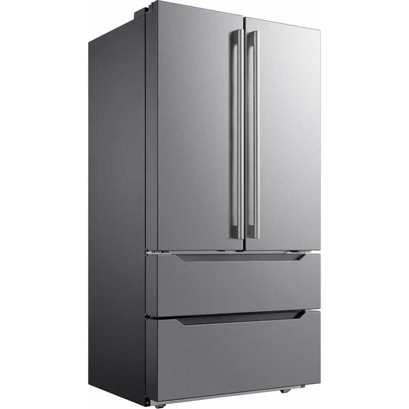 Midea 36-inch, 22.5 cu.ft. Counter-Depth 4-Door Refrigerator with Automatic Defrost MRQ23B4AST IMAGE 2