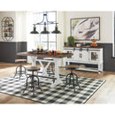  Signature Design by Ashley Valebeck Counter Height Dining Table with Trestle Base D546-13 IMAGE 5