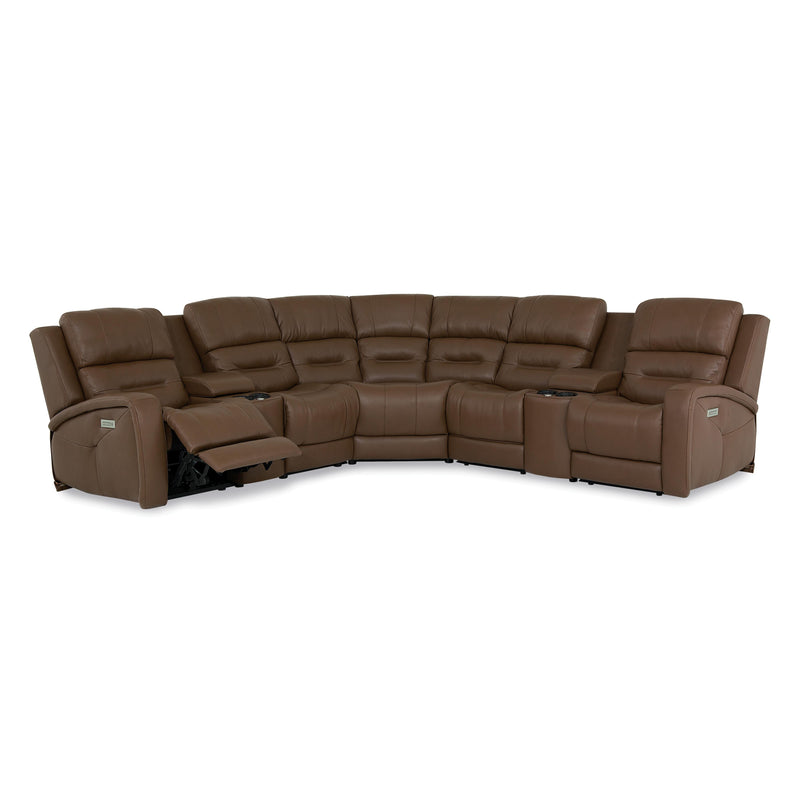 Palliser Washington Power Reclining Leather 7 pc Sectional 41067-67/K2/6H/9X/10/K2/66-ALLEGRO-AMARETTO IMAGE 4