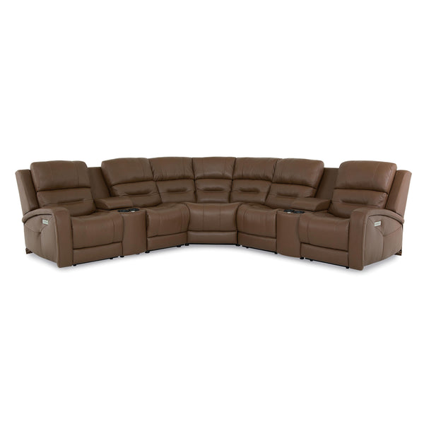 Palliser Washington Power Reclining Leather 7 pc Sectional 41067-L2/K2/L3/9X/10/K2/L1-ALLEGRO-AMARETTO IMAGE 1