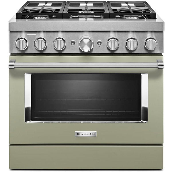 KitchenAid 36-inch Freestanding Dual Fuel Range with Even-Heat™ True Convection KFDC506JAV IMAGE 1