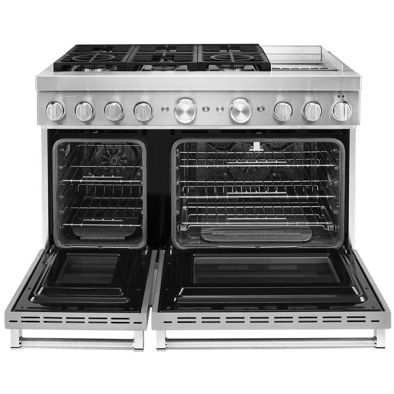 KitchenAid 48-inch Freestanding Dual Fuel Range with Even-Heat™ True Convection KFDC558JMH IMAGE 2