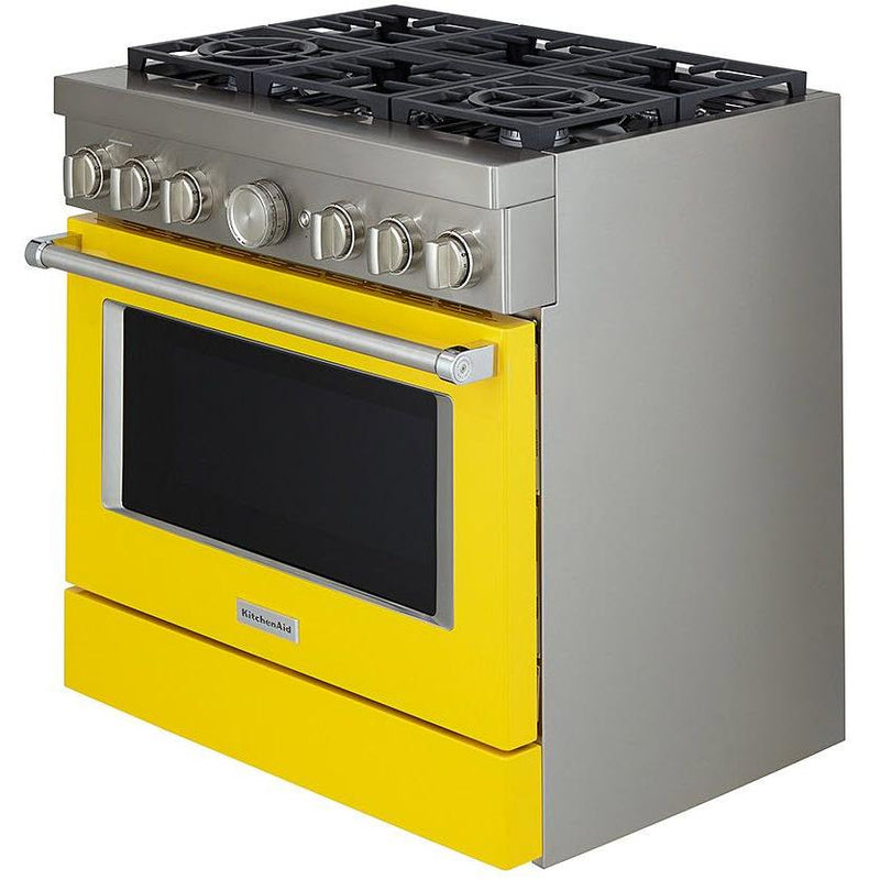 KitchenAid 36-inch Freestanding Gas Range with Even-Heat™ True Convection KFGC506JYP IMAGE 4