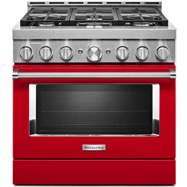 KitchenAid 36-inch Freestanding Gas Range with Even-Heat™ True Convection KFGC506JPA IMAGE 1