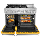 KitchenAid 48-inch Freestanding Gas Range with Even-Heat™ True Convection KFGC558JYP IMAGE 3