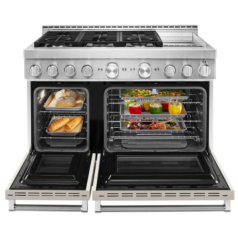 KitchenAid 48-inch Freestanding Gas Range with Even-Heat™ True Convection KFGC558JMH IMAGE 4