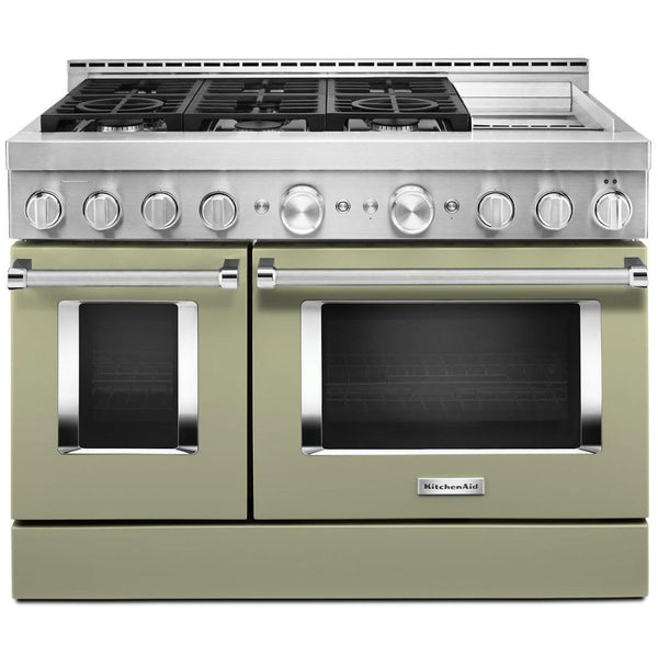 KitchenAid 48-inch Freestanding Gas Range with Even-Heat™ True Convection KFGC558JAV IMAGE 1