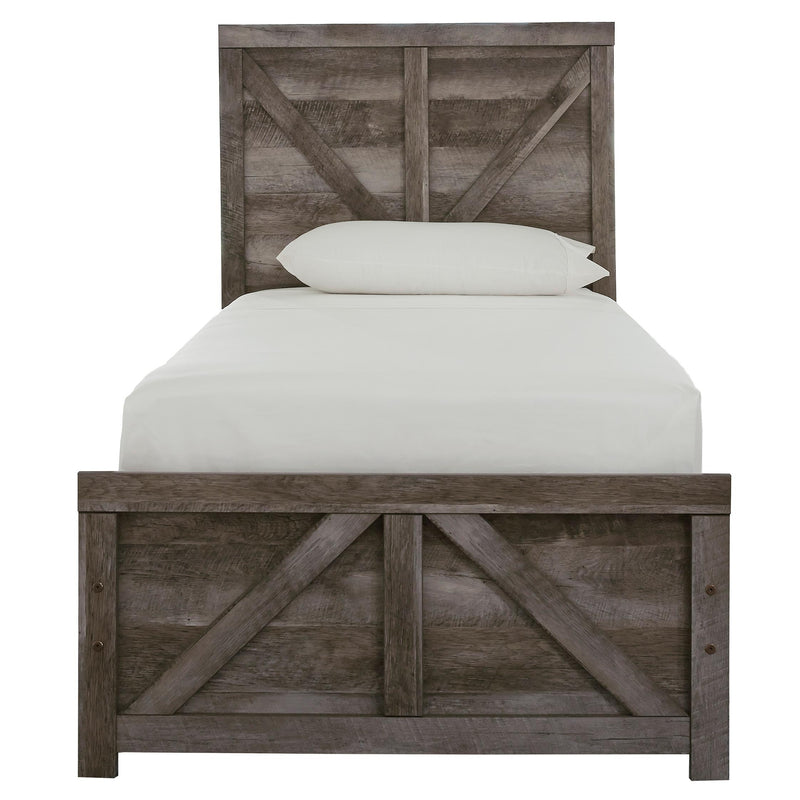 Signature Design by Ashley Wynnlow B440B16 Twin Crossbuck Panel Bed IMAGE 2