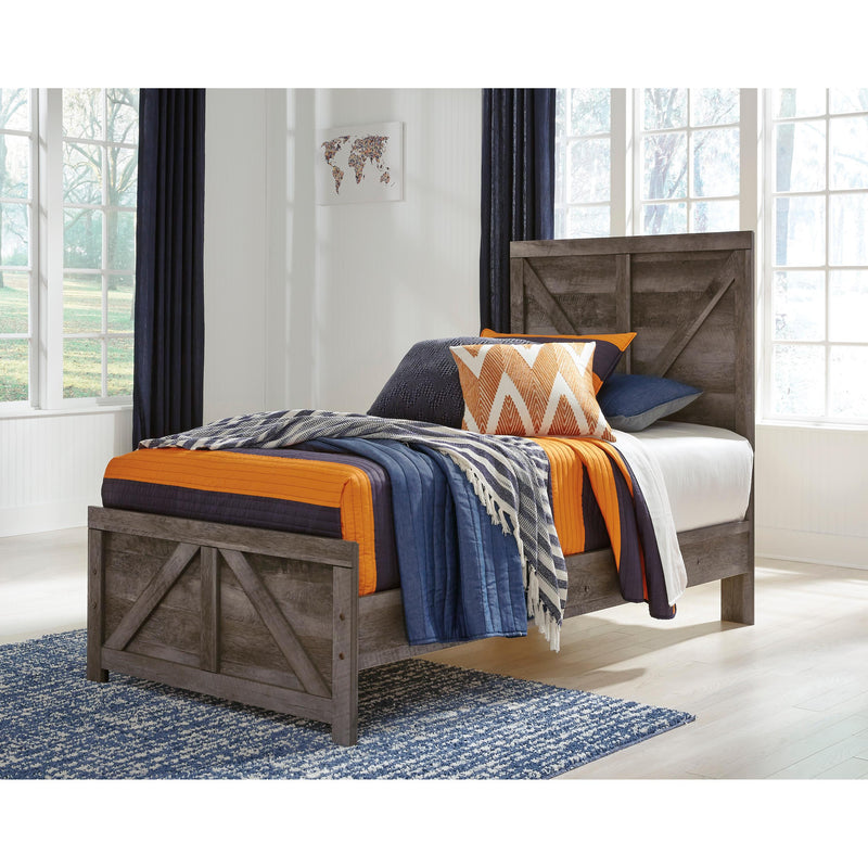 Signature Design by Ashley Wynnlow B440B16 Twin Crossbuck Panel Bed IMAGE 6