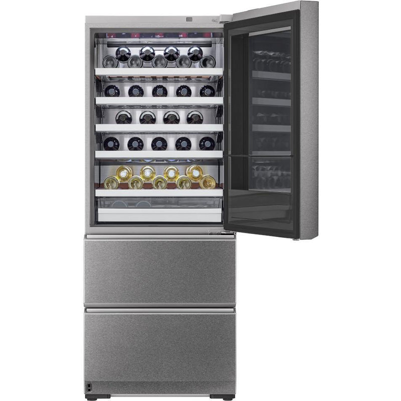 LG SIGNATURE 27.56-inch, 15.3 cu.ft. Counter-Depth Refrigeration with Wine Storage with SmartDiagnosis™ URETC1408N IMAGE 2