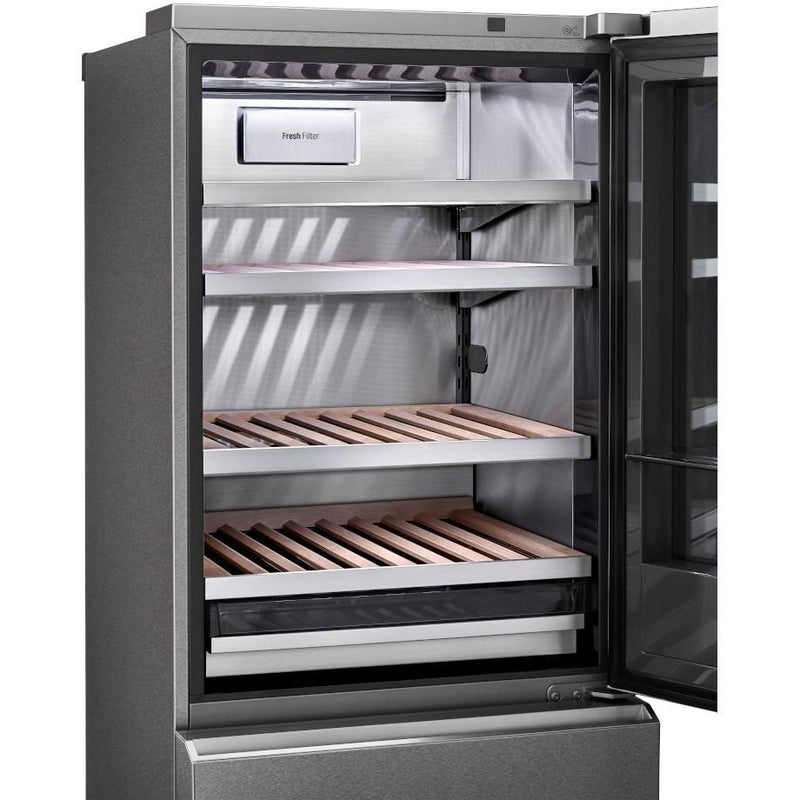 LG SIGNATURE 27.56-inch, 15.3 cu.ft. Counter-Depth Refrigeration with Wine Storage with SmartDiagnosis™ URETC1408N IMAGE 4