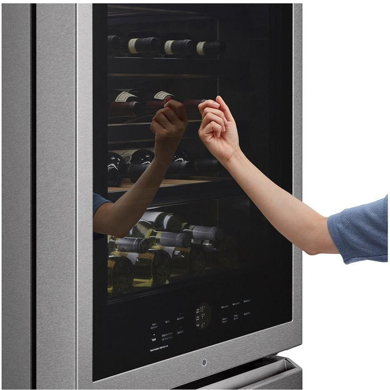 LG SIGNATURE 27.56-inch, 15.3 cu.ft. Counter-Depth Refrigeration with Wine Storage with SmartDiagnosis™ URETC1408N IMAGE 7