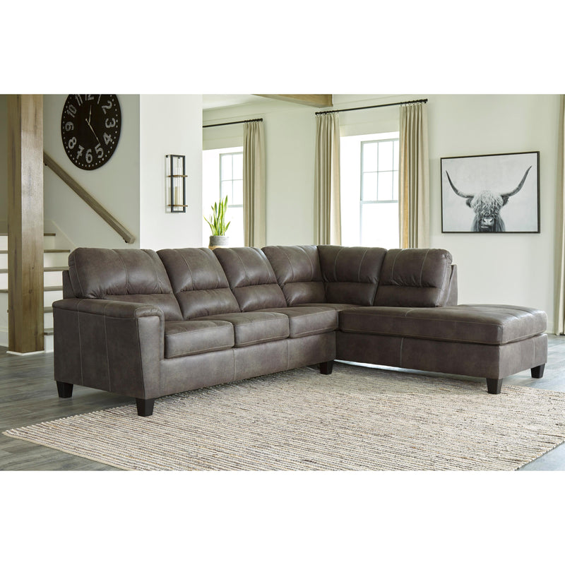 Signature Design by Ashley Navi Leather Look Queen Sleeper Sectional 9400269/9400217 IMAGE 3